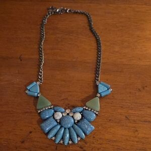 Elegant Blue and Silver Necklace